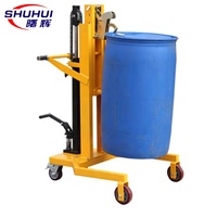 Chariot élévateur à fourche hydraulique à capacité de 450 kg pour fûts en acier et en plastique avec balance