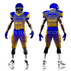 Meilleurs uniformes de football américain cousus 2024 avec design 3D par sublimation, respirants, grandes tailles, personnalisables, haute qualité - Product Image 5