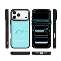 Coque de téléphone AG Feeling Black Edge avec motif bleu glace doré pour iPhone 17, 17 Pro Max, 16 Pro, 15 – Coque magnétique