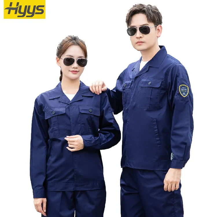 Yaz Anti-asit ve alkali polyester ekleyin pamuk iş elbiseleri erkekler ve kadınlar için işçi üniforması