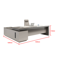 Bureau de direction moderne en bois pour PDG, grand mobilier de bureau administratif personnalisable, bureau d'ordinateur pour bureau de patron