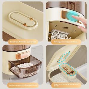 Distributeur automatique de riz, poubelle de cuisine, anti-humidité, anti-insectes, récipient de stockage de céréales scellé, sans BPA, boîte alimentaire ménagère OEM - Product Image 4