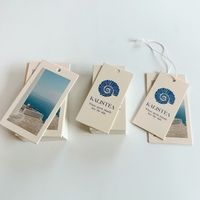 Étiquettes suspendues personnalisées en papier recyclé, impression intégrale, pour vêtements de bébé, étiquettes de luxe pour t-shirts et jeans