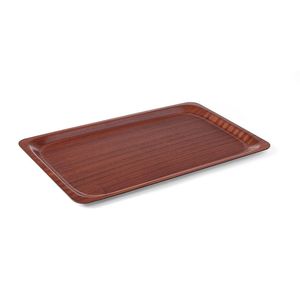 Plateau de service rectangulaire en acajou AmerBox, antidérapant, laminé, 430x610mm - Product Image 1