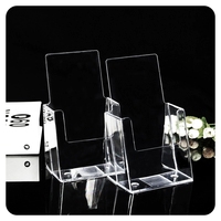Support mural/de bureau en acrylique transparent pour prospectus A6, 188 mm x 100 mm, épaisseur 3 mm, pour brochures et cartes - Vente en gros