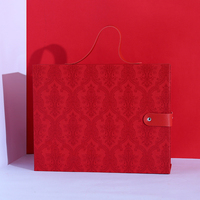 Foulard en papier rigide de luxe, imprimé à la main, mode, cadeau, vêtements, fermetures magnétiques uniques, boîte à poignée