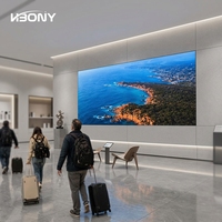 Layar LED Indoor Fine Pixel Pitch P1.5 Instalasi Tetap Video Wall Presentasi Ruang Rapat Perusahaan Layanan Depan HD 8K