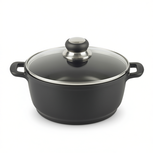 หม้อเดลต้า 2.1 ลิตร 20 ซม. อลูมิเนียมหล่อพร้อมฝาแก้ว สำหรับตุ๋นและอบ - Product Image 2