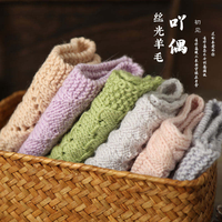 4ply Thick Ring Spun Wool/Acrylic Blended Yarn Hand Knitting Scarf Sweater Hat Dyed Pattern Anti-Static Alkali-Proof