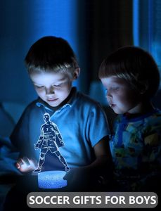 Lampe de table 3D LED en gros pour les fans de football Messi Ronaldo Real Madrid - Product Image 3