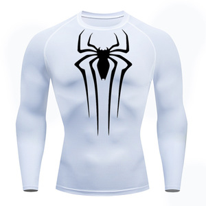 2025 nuova camicia da uomo a compressione per il Fitness sportivo da ginnastica attillate magliette da ginnastica atletiche ad asciugatura rapida T-Shirt con motivo a <span class=keywords><strong>ragno</strong></span> - Product Image 3