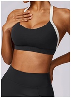 Soutien-gorge de sport ajustable pour femme, doux, extensible, anti-transpiration, haut d'entraînement avec design réversible, haut de yoga respirant