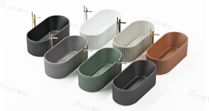 Baignoire autoportante en acrylique blanc, design moderne, bain à remous intérieur pour hôtel ou salle de bain à domicile - Product Image 6