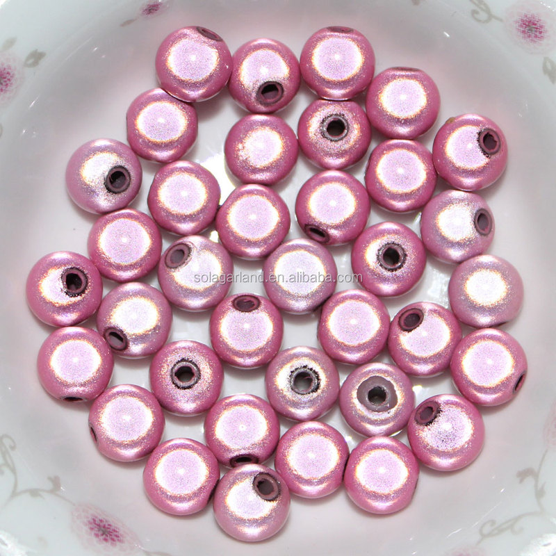 AB Color Smooth Plastic Heart Pearl