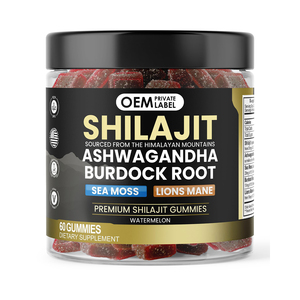 Himalayan Shilajit Gummies integratore acido fulvico mare muschio Ashwagandha Burdock leoni radice criniera funghi vitamine donne incinte - Product Image 1
