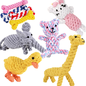 Venta al por mayor <span class=keywords><strong>cachorro</strong></span> de juguete paquete lindo divertido masticar perro de peluche conjunto de peluche suave chirriante perro interactivo de peluche a granel - Product Image 1