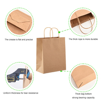 HONPAK Sacs en papier kraft à fond plat, personnalisables, à emporter Sac en papier kraft recyclable pour livraison de restaurant