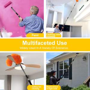 מוט מאריך שחור למכירה חמה, 2 רגל עד 12 רגל עמוד מאריך רב תכליתי לניקוי רולר - Product Image 5