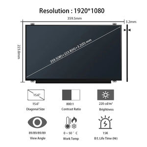Panel LCD TFT FHD de 15.6 Pulgadas y 1920*1080 de BOE, NV156FHM-N42, Pantalla para Portátil, Pantalla Delgada para Notebook Comercial, Módulos LCD de 15.6 Pulgadas - Product Image 2