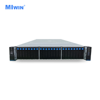 Server MIWIN 2U 24 Bay dengan 32 DDR5, Dual Intel Generasi ke-4/ke-5, Hard Disk NVMe 2.5 Inch, 6 Slot PCIE 5.0 X16, Server Penyimpanan 2U 24 Disk