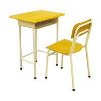 Ensemble de bureau et chaise réglables et confortables pour élèves du primaire - Mobilier de classe en MDF écologique, durable et ignifuge
