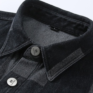 Camisa de Mezclilla para Hombre, Diseño Nuevo, Talla Grande, Casual, Manga Larga, Algodón, Moda - Product Image 3
