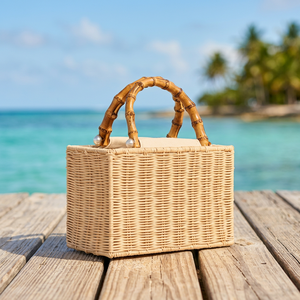 Bolso de mujer de ratán natural tejido a mano para colorear bonito y elegante personalizado OEM - Product Image 3