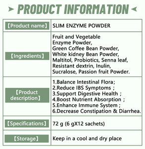 Compléments alimentaires contrôle du poids jus poudre désintoxication enzyme haute teneur divers fruits légumes produits de régime - Product Image 6