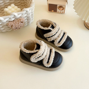 Fashion Rubber Sole Waterproof Winter Boots Children <b>Ankle</b> Kids Shoes Velvet Snow Boots for Girls and Boys - Product Image 3