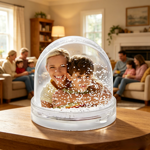 Promotional Eco-Friendly Plastic Empty Classic Photo Snow Globe Picture Frame Snow <strong>Ball</strong> DIY Gifts - Product Image 4