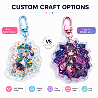 CNAWO Charm Personalizzato in Acrilico con Superficie Scintillante, Grafica Personalizzata e Accessori per Merchandising Artistico
