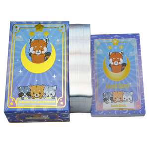 Cartes de tarot <span class=keywords><strong>à</strong></span> prix d'usine avec guide Cartes de tarot <span class=keywords><strong>à</strong></span> impression personnalisée avec bords en feuille d'argent - Product Image 1