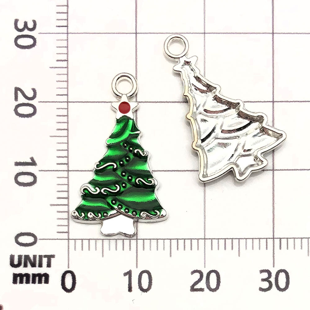 1 sapin de Noël vert dégoulinant - 1g - 15*24mm - 14313