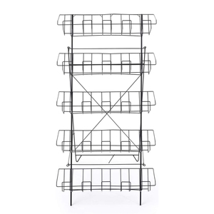 Estantería Metálica de 5 Niveles, Plegable por Ambos Lados, Colores Personalizables, Acabado con Recubrimiento en Polvo, Ecológica, con Estantes Abiertos, para <span class=keywords><strong>Supermercado</strong></span> - Product Image 2