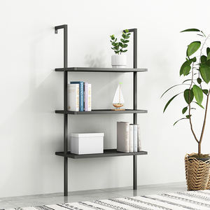 באיכות גבוהה זול פלדה מודרני סולם מדפים יחידת מתכת קיר רכוב עיצוב 4 שכבה צינור פלדה - Product Image 4