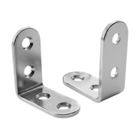 Support d'angle en L durable et poli à 90 degrés en acier inoxydable 304 pour meubles en bois, armoires et étagères
