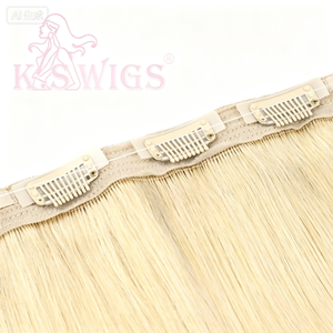 Extensions de cheveux naturels Remy vierges en queue de cheval, lisses, double trame, sans ruban, sans colle, avec pinces de sécurité ajustables. - Product Image 2