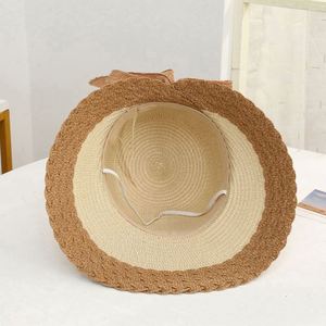 Bow Floppy Sun Hat Large Brim Straw Hat Outdoor Riding Portable Beach Fisherman Image Travel Casual - Product Image 3
