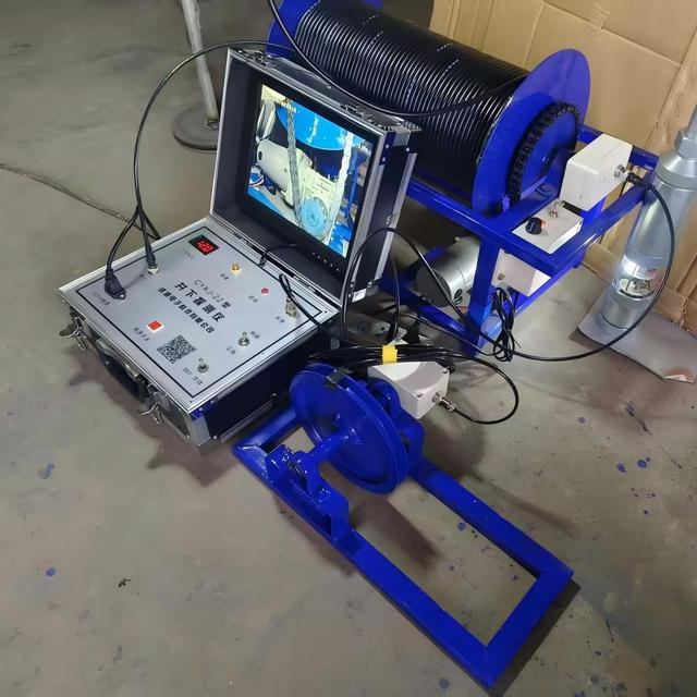 200 Meters Deep Well Inspection Camera 360 Rotary Borehole Camera with Manual Winch High Temperature Waterproof Well Camera