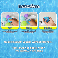 Ballons d'eau réutilisables HMJ - Boules d'eau en silicone auto-scellantes sans aimants pour enfants, jouets de piscine écologiques pour l'été, lot multiple