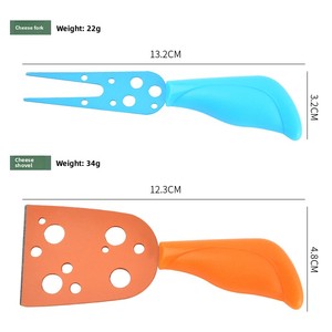 Juego de cinco utensilios pequeños para hornear, juego de cuchillos para queso, juego de herramientas para queso, juego de cuchillos, tenedores y espátulas de acero inoxidable para queso - Product Image 3