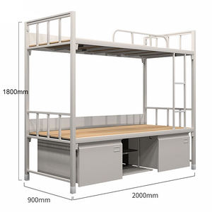 Letti a castello in acciaio dal Design moderno fogli alti bassi da campo armadietto operaio tavolo da studio sedia <span class=keywords><strong>salvaspazio</strong></span> singolo ospedale hotel camera da letto - Product Image 6