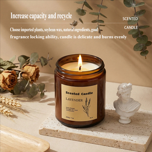 Wholesale Classic Scented Candle 100g - 3.5oz Brown Jar Smokeless Luxury Soy Wax Candle for Home Decor Hotel SPA and Wedding - Product Image 3