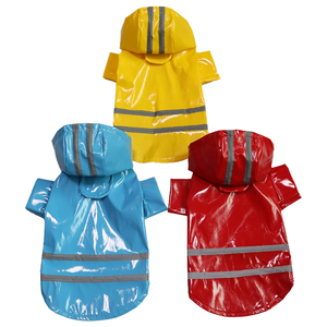 C059 Impermeable para Perros de Cuero PU Reflectante Ecológico, Estilo Deportivo Sencillo, Poncho con Capucha para Mascotas, para Caminar al Aire Libre en Invierno, Novedad China - Product Image 1