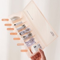 Organisateur de câbles carré en plastique PP, solution de rangement pour cordon d'alimentation, chargeur de téléphone, prise; Gadget de gestion des câbles de bureau