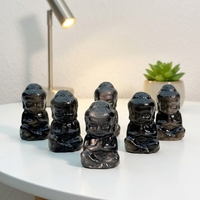 Statue de Bouddha Bébé en Cristal Naturel, Sculptée à la Main en Quartz Rose, Quartz Clair, Style Feng Shui, Souvenir