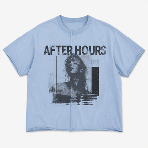 เสื้อยืดคัสตอมทรงครอป 300GSM ผ้าคอตตอนหนานุ่ม ซักย้อมสีแบบแอซิดวอช ทรงโอเวอร์ไซส์ บ็อกซี่ พิมพ์ลายกราฟิกประดับเพชร สไตล์สตรีทแวร์ เสื้อยืดผู้ชาย - Product Image 1