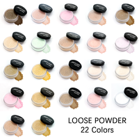 Poudre Fixatrice Libre de Luxe Translucide Maquillage Illuminateur Visage Sans Talc Sous Marque Végétalien Résistant à l'Eau Contrôle de l'Huile Pailleté