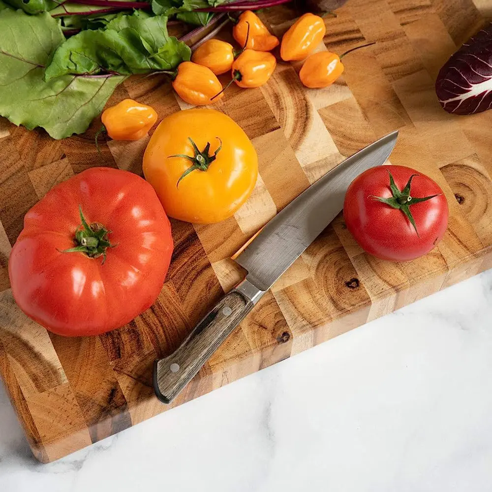 Acacia Oversized Butcher Block 60.96 x 45.72x 5.08cm thick big wooden cutting board Acacia wood cutting board