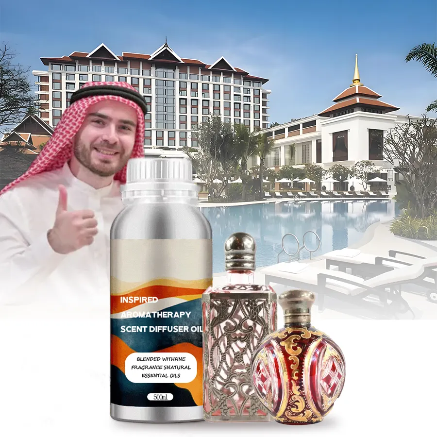 Huiles parfumées concentrées 500ML fournisseur de luxe, parfum en vrac d'huiles essentielles de parfum de thé blanc Shangri la hotel pour Aroma Diffus